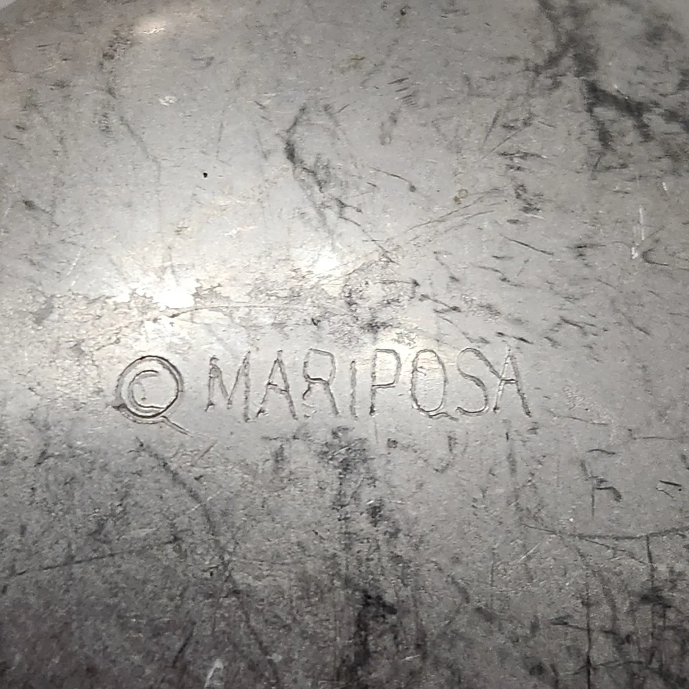 3/$25 Mariposa serving spoon butterfly top 12 inches pewter color